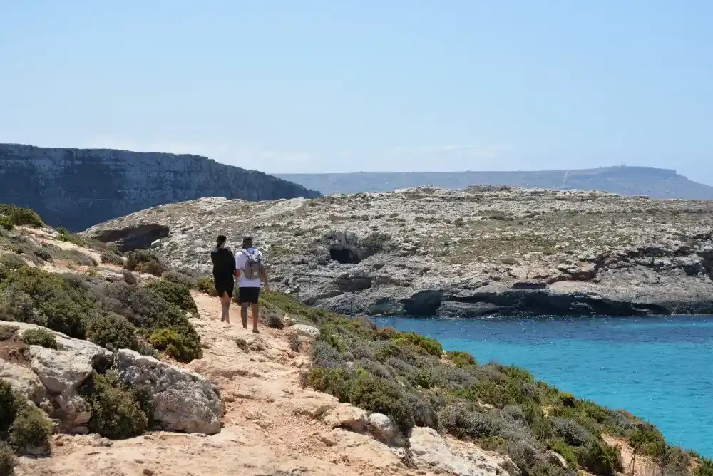 hiking in comino malta